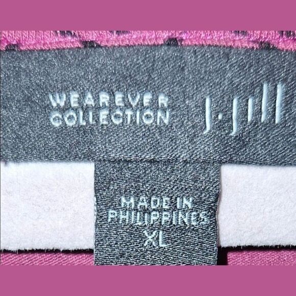 J. JILL Wearever Collection Women's Mauve &  Black 3/4 Sleeve Tunic - Picture 9 of 12